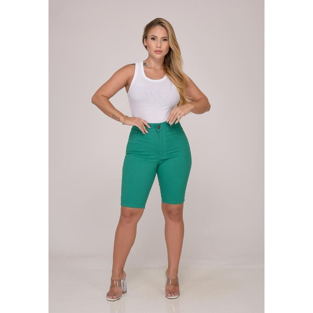 Bermuda Feminina 7883 Verde Bandeira [F075]