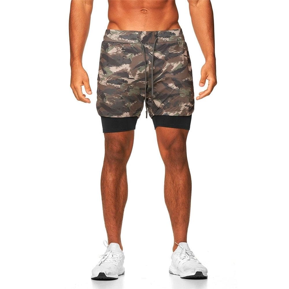 Shorts Corrida Masculino Bolso Celular Bermuda Compressão