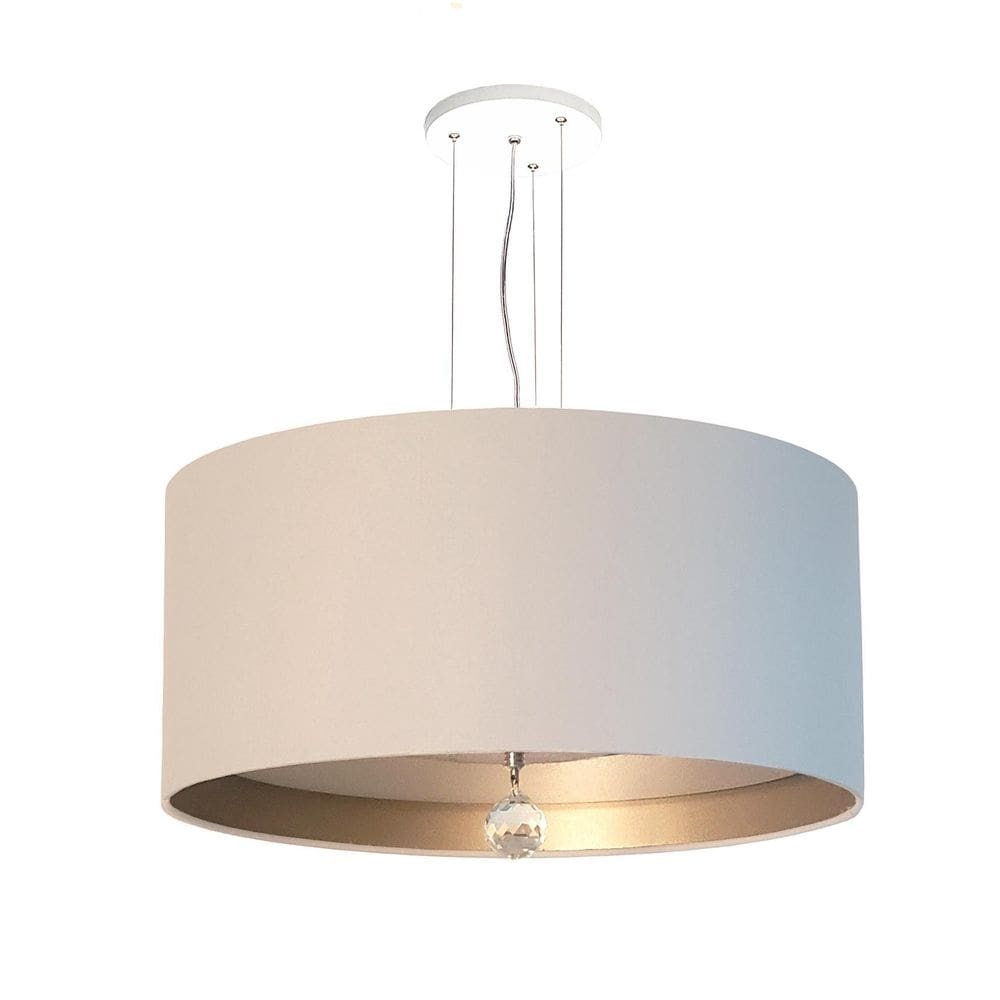 Luminária De Teto Pendente Cru Interna Bronze 40X15Cm