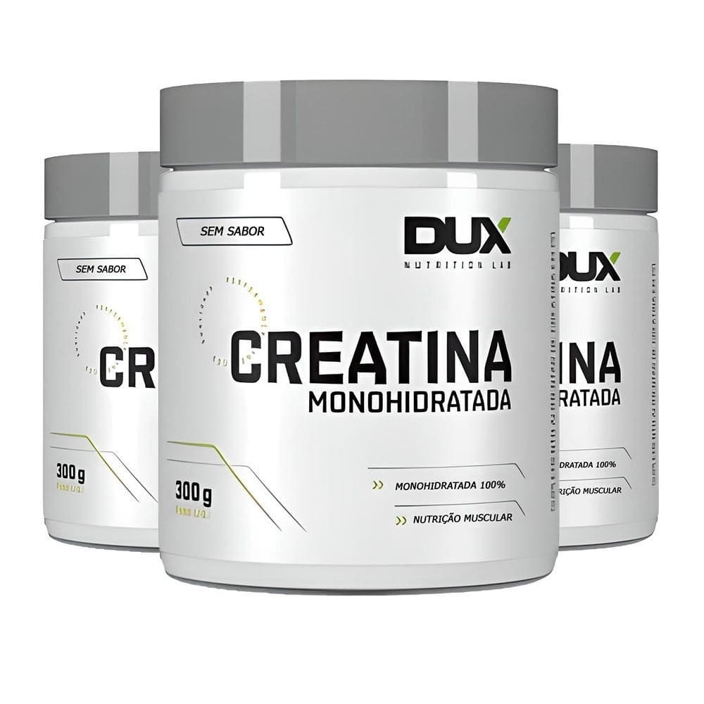 Kit 3X Creatina Monohidratada 100% Pura 300G - Dux Nutrition