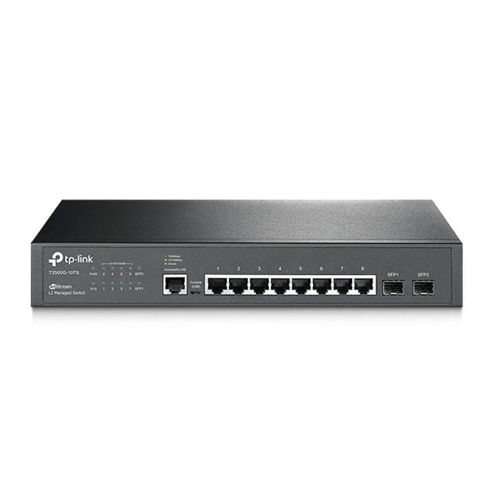 Switch Tp-Link Gigabit 8 Portas + 2 Slots Sfp T2500G-10Ts