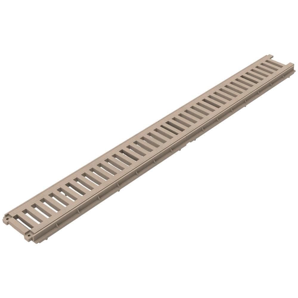 2 grelhas ralo linear 10x100 pluvial não enferruja pvc bege