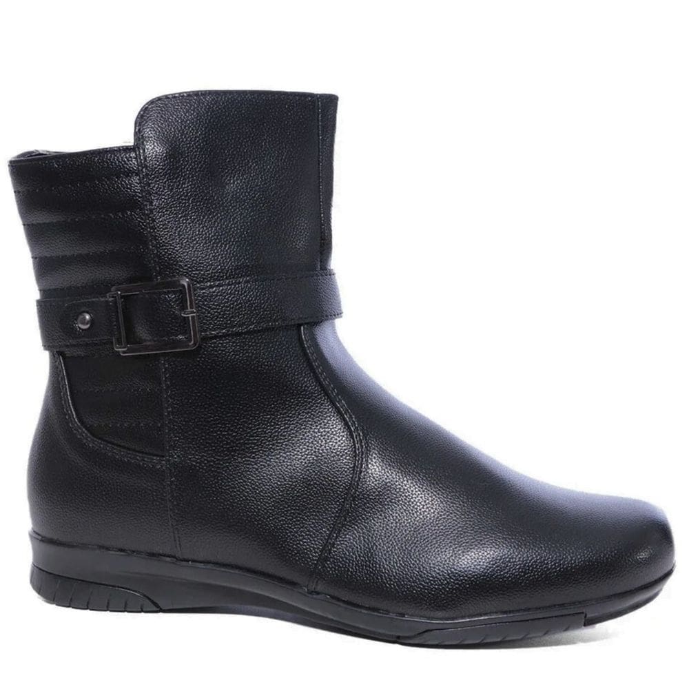 Bota Feminina Casual Cano Baixo Salto Baixo Com Fivela Mooncity 71088