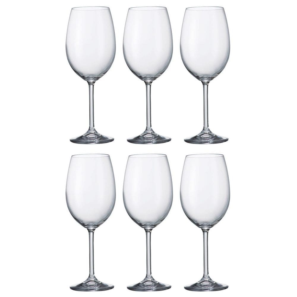 Jogo 6 taças vinho branco gastro 350 ml cristal bohemia