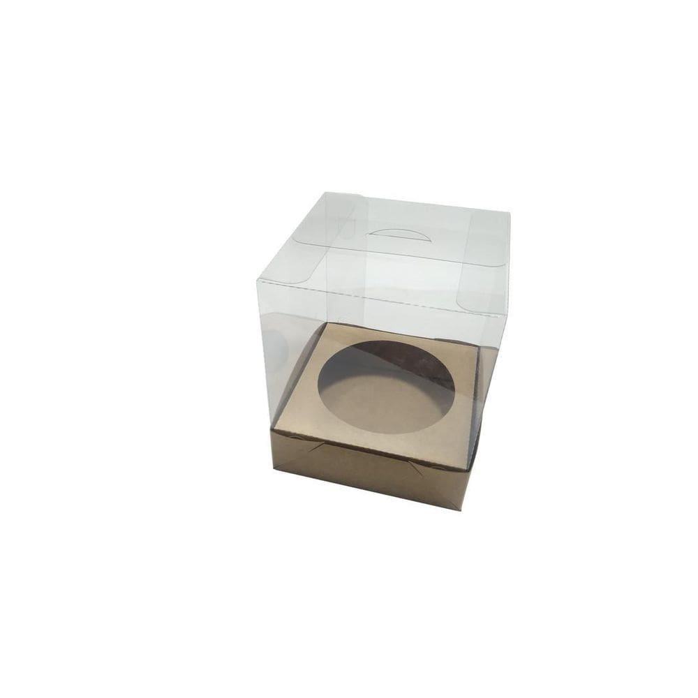 Caixa Para Panetone 10X10X12Cm Kraft Kit 20Und