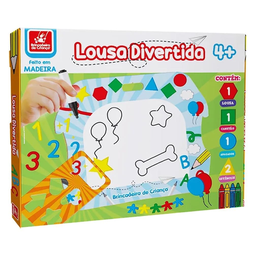Lousa Divertida em madeira 3058 - Brincadeira de Criança