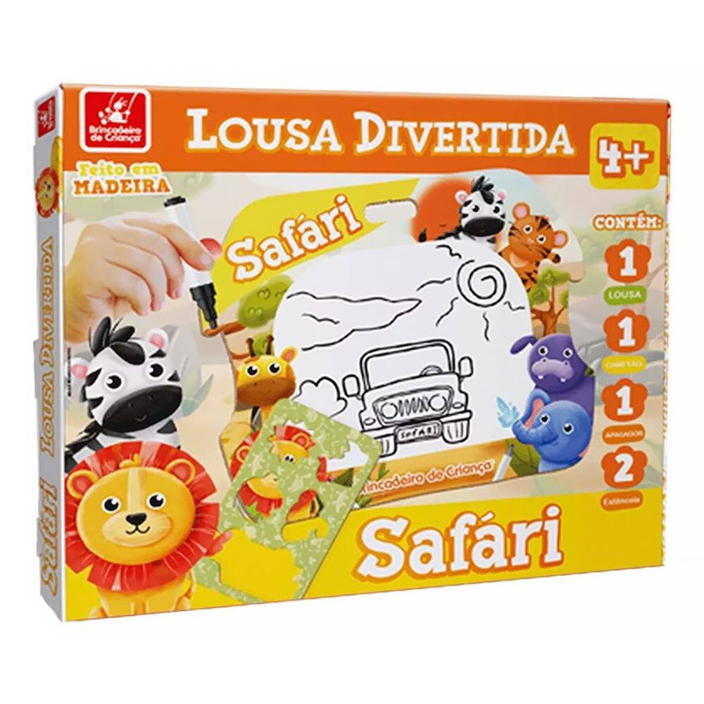 Lousa Divertida Safari em Madeira 2624 - Brincadeira de Criança