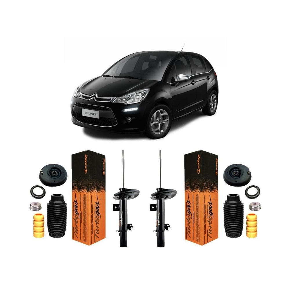 Kit + amortecedor dianteiro citroen c3 2012/2020 automatico