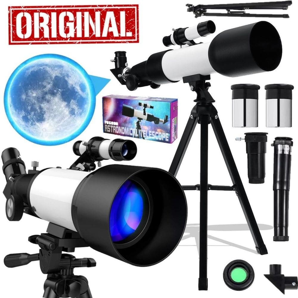 Telescópio profissional astronômico terrestre refrator