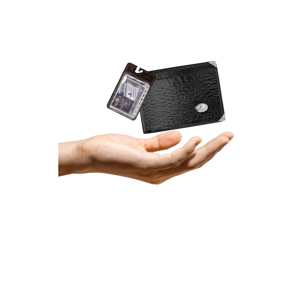 Kit Carteira Pequena Mitty Couro Refil Mitty M1F Plm1 Preto