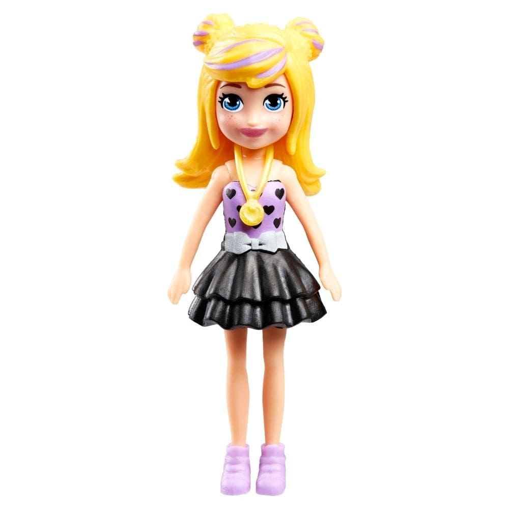 Polly Pocket Boneca Básica Saia Preta - Mattel