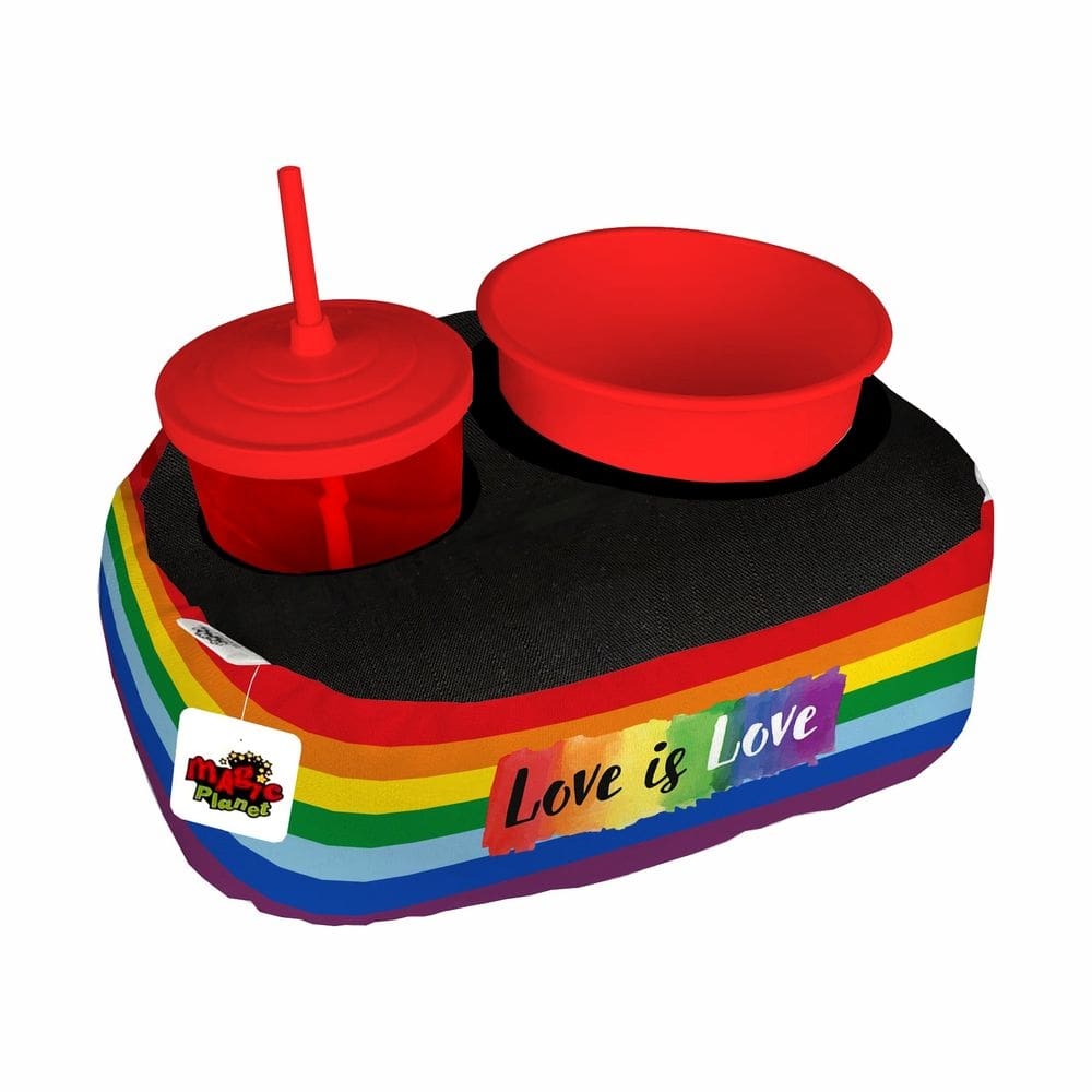 Almofada Kit Pipoca Cinema 1 Copo Canudo Balde Namorados Love is Love