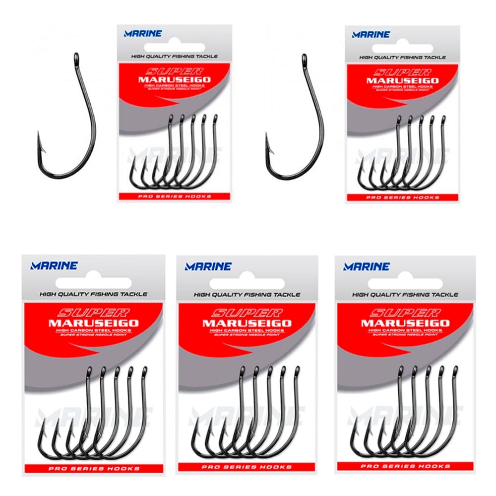 Kit Anzol Pesca MS Super Maruseigo Black Nº 8 / 12 / 16 / 20 / 24 / 28 - 250un
