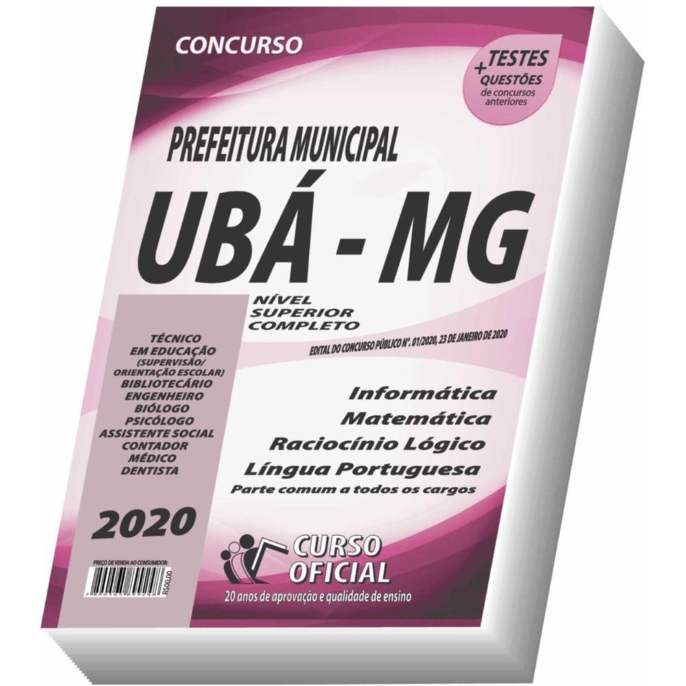 Apostila Prefeitura De Ubá - Nível Superior