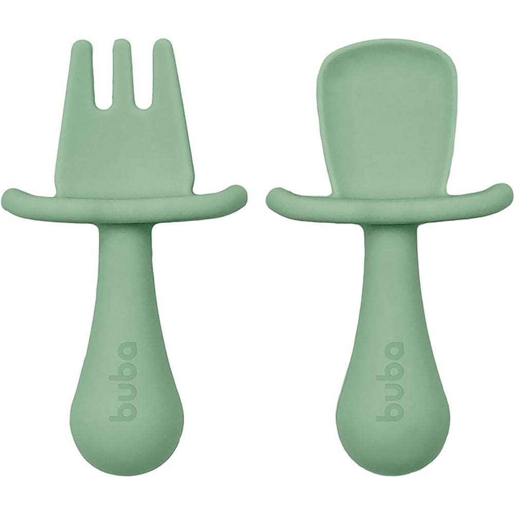 Kit Talheres em Silicone Verde 15818 - Buba