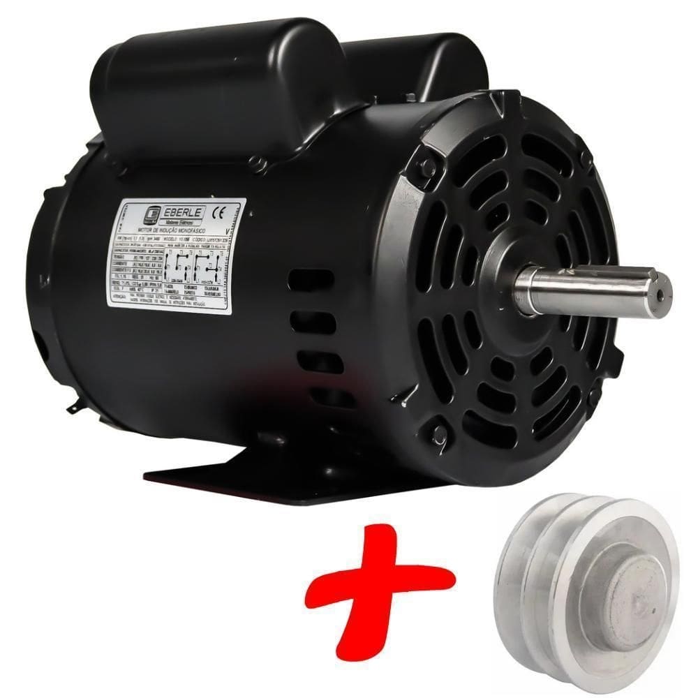 Motor elétrico mono 2cv 2 pólos 110/220 v alta rotação polia