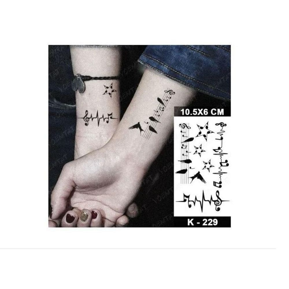 Tatoo Temporária Delicada Cartela Vários Desenhos Modelos