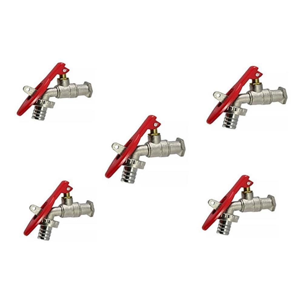 Kit 5 torneiras  jardim cadeado com bico geral 1/2x3/4