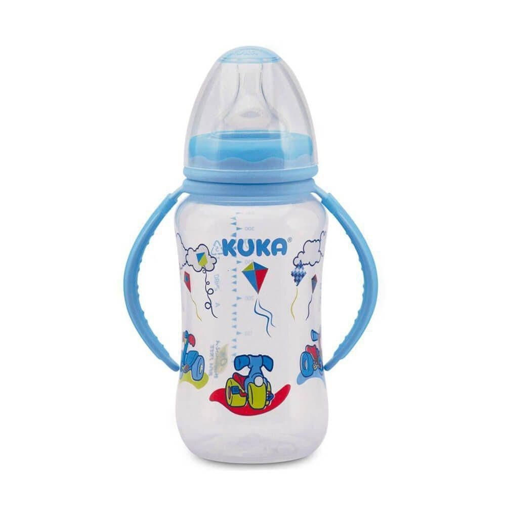 Kuka 1571 Mamadeira Natural Big Alça Azul 330Ml