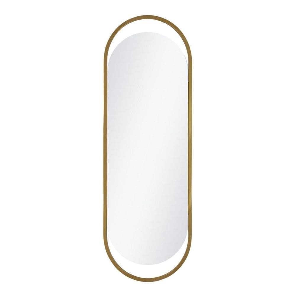 Espelho decorativo glam dourado 153x43cm oblongo