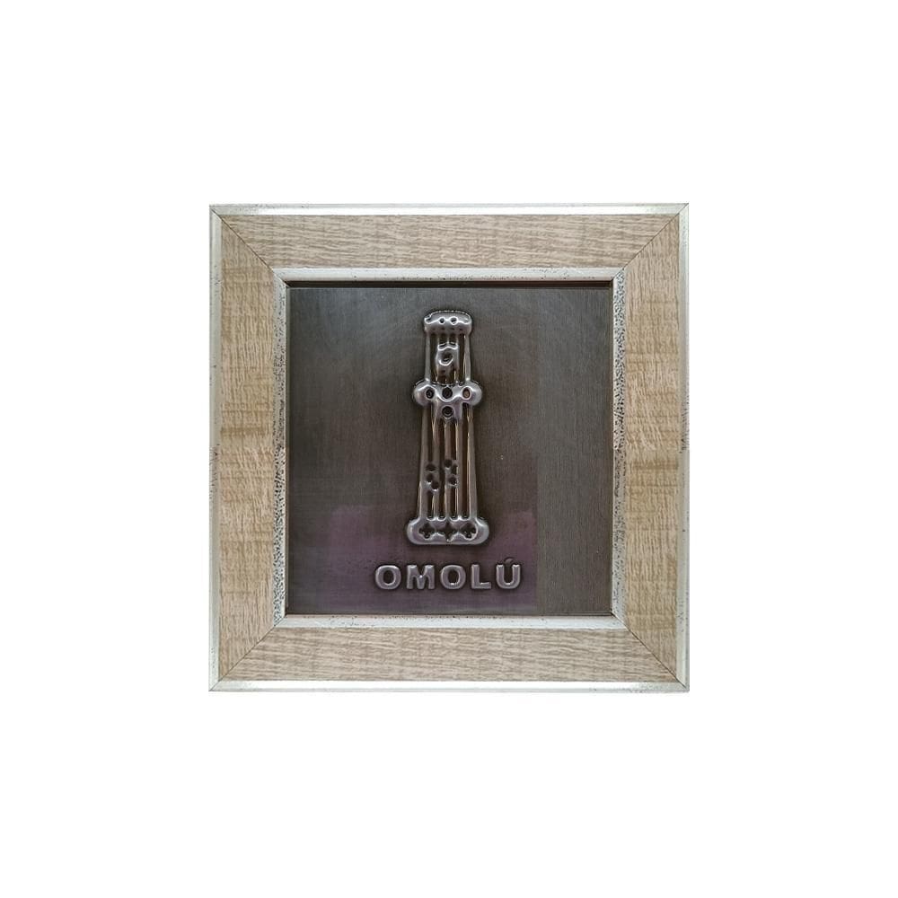 Quadro Decorativo Orixás Omolu Obaluaê Moldura Clara