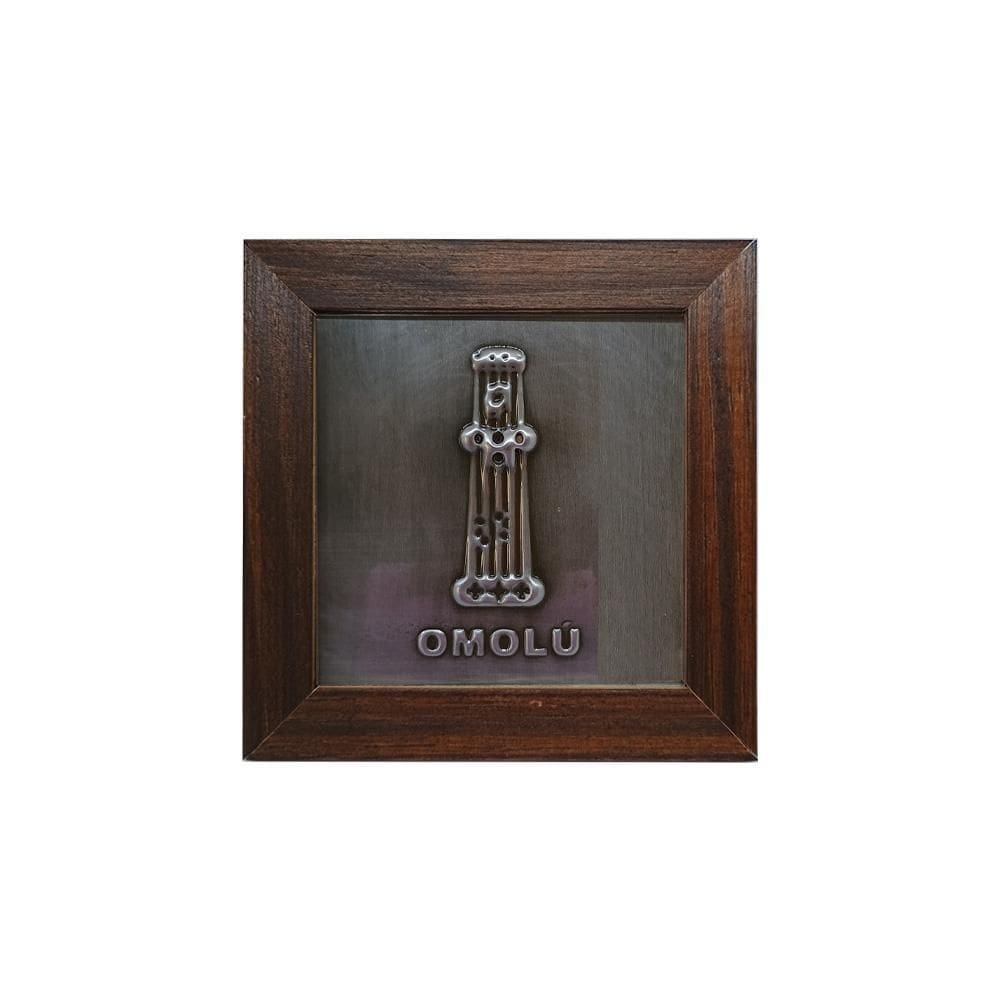 Quadro Decorativo Orixás Omolu Obaluaê Moldura Escura