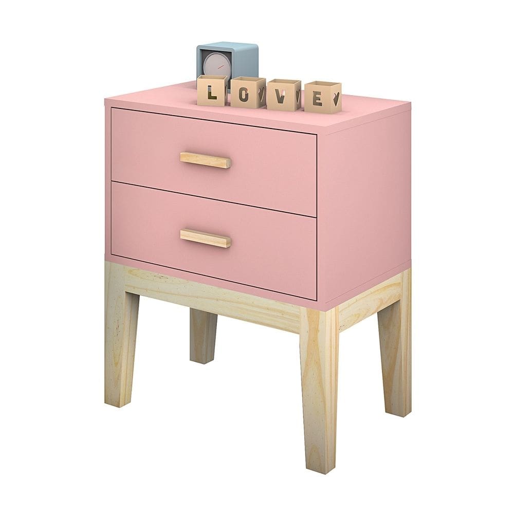 mesa de cabeceira decoração quarto infantil rosa