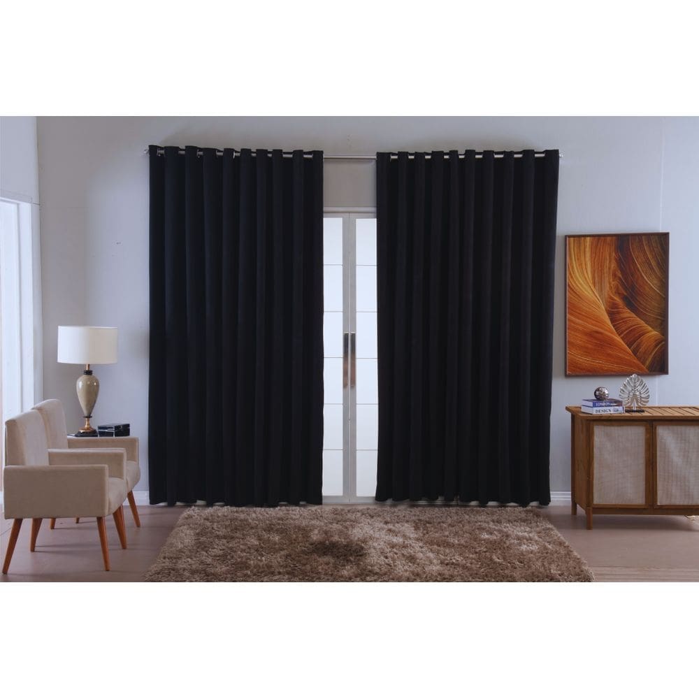 cortina para sala quarto blackout tecido 2,00x1,30 ellegance