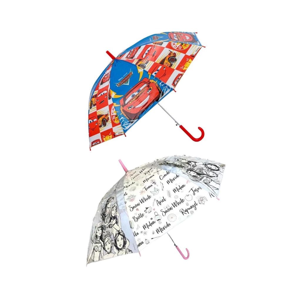 Kit 02 Guardas-Chuva Infantil Princess Carros 24222 11107