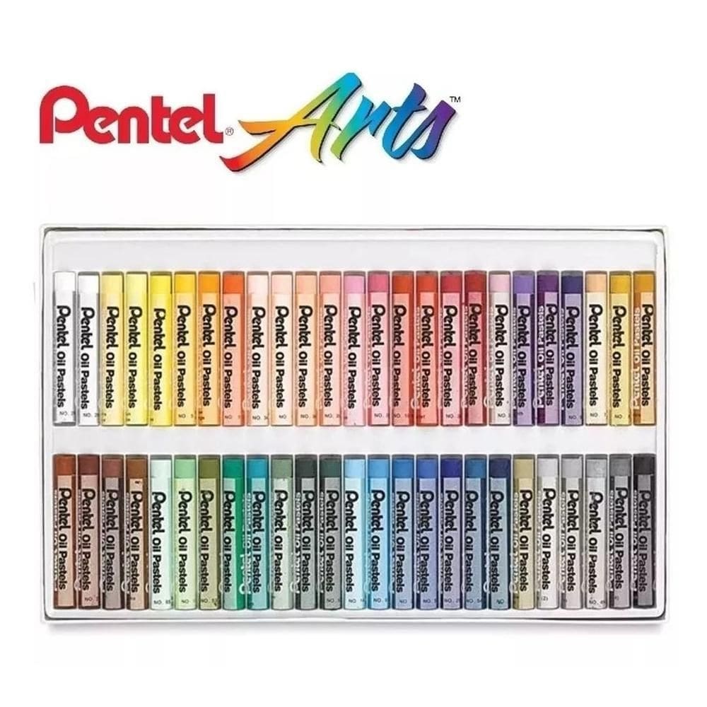 Giz De Cera Pastel A Óleo 50 Cores Pentel Arts