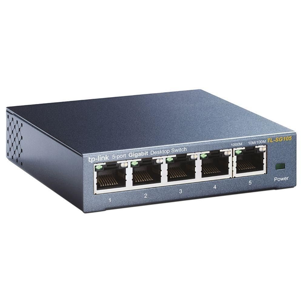 Switch 05 Portas Tp-Link Ls105G Gigabit 10/100/1000Mbps