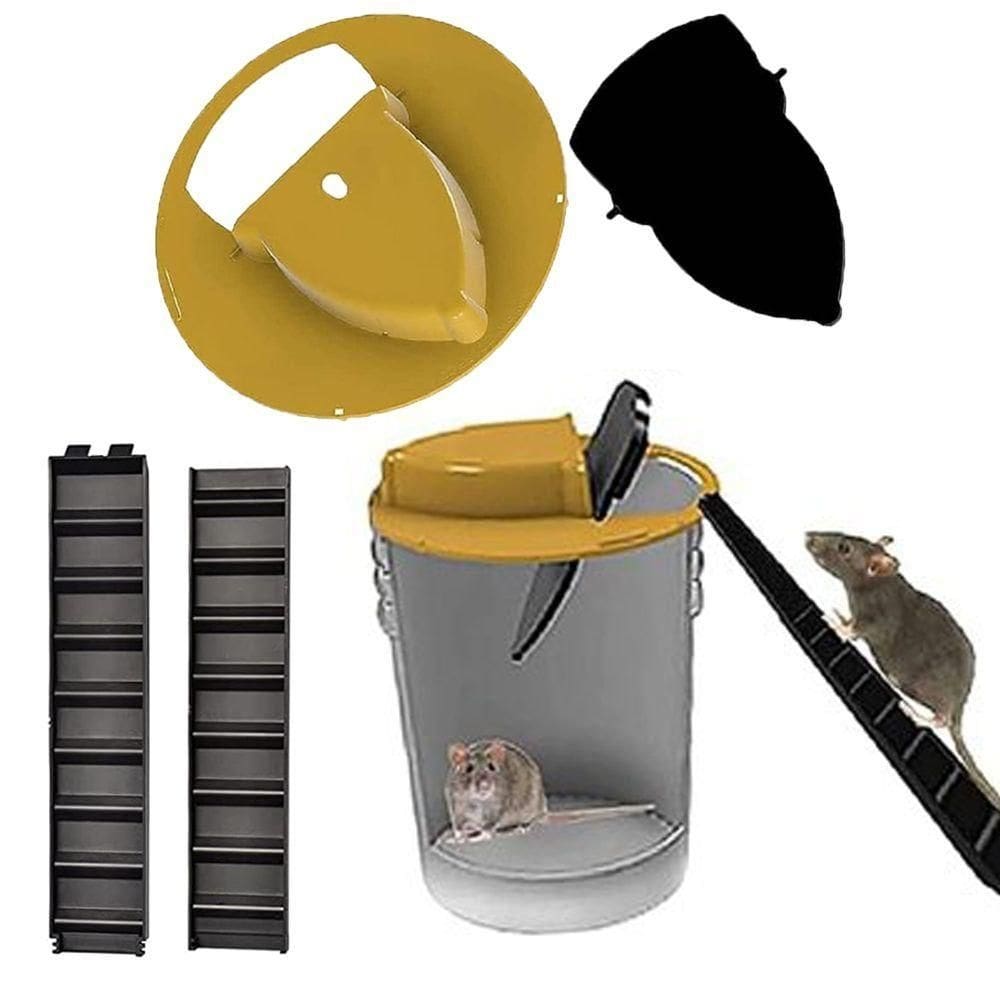 Armadilha Ratoeira Captura Ratos Balde Reutilizavel Ratazana