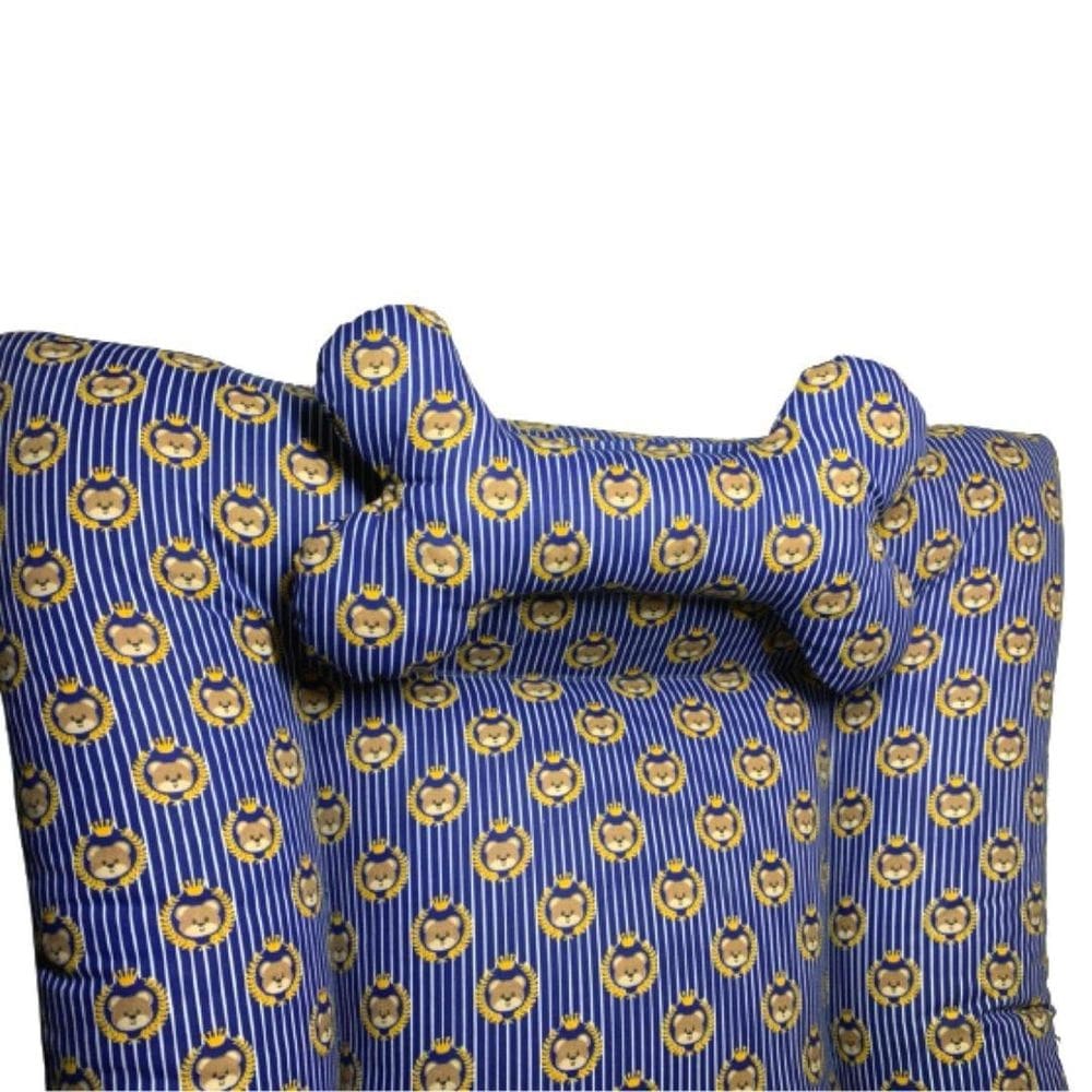 Almofadão Nica Ossinho Para Cães E Gatos - Azul