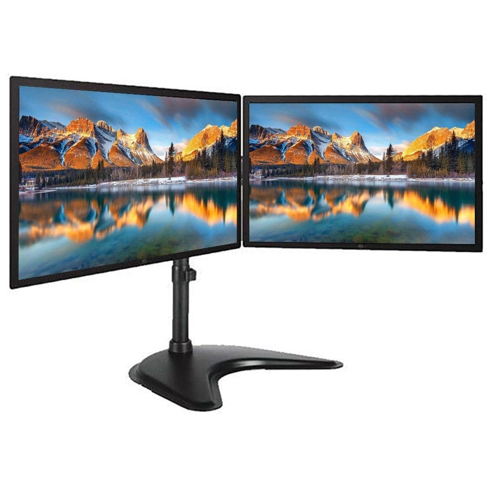 Suporte Tv Giratorio De Mesa P/ 2 Monitores Elg T1224n
