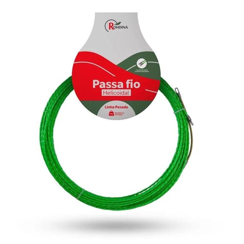 Guia Passa Fio Helicoidal 15Mts 150Kg Rohdina