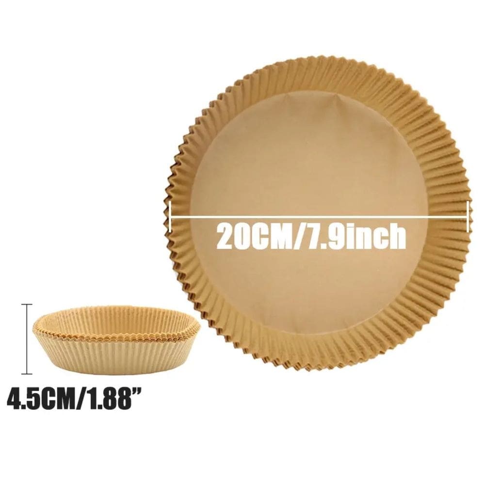 Kit Forma Redonda Descartavel Para Air Fryer 20 Cm - 50 Pcs