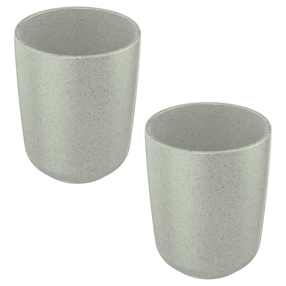 2x Porta Escova de Dente Banheiro de Ceramica OU Osaka Cinza