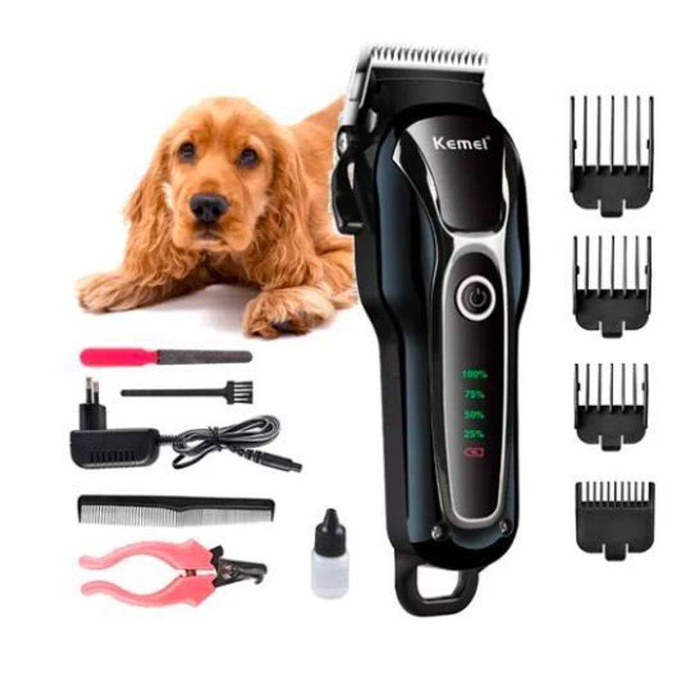 Máquina de tosa pet bivolt profissional kemei km-1991