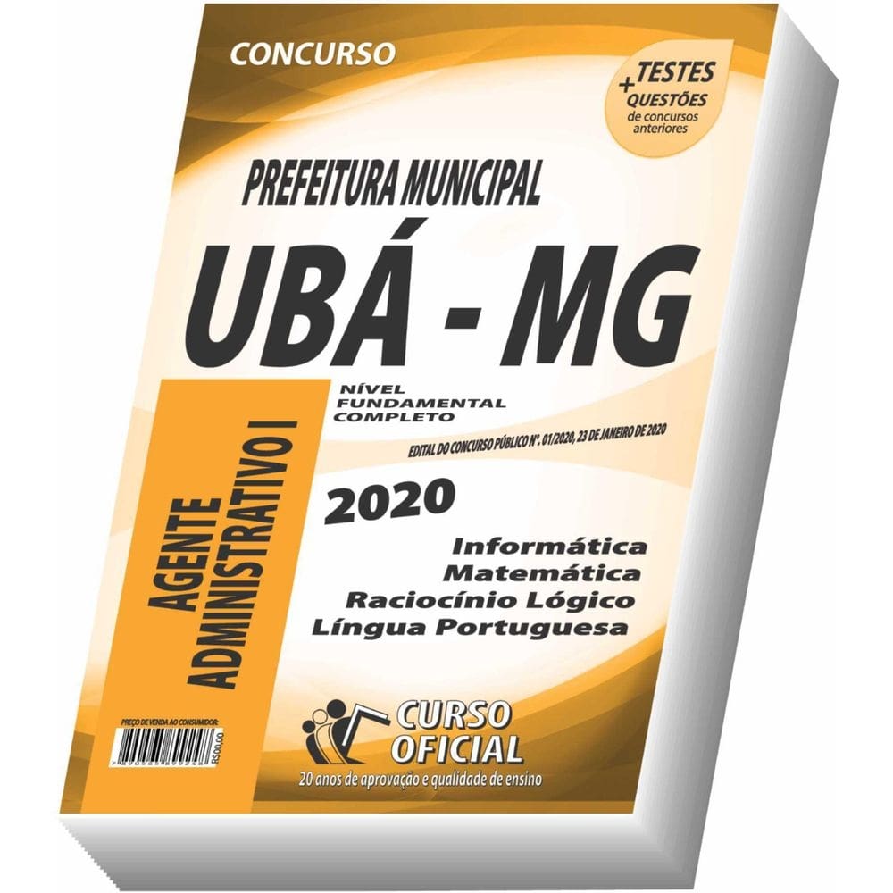 Apostila Prefeitura De Ubá - Agente Administrativo I