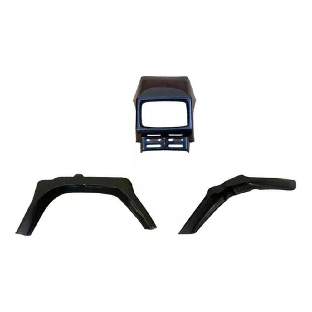 Kit paralama dianteiro traseiro carengem frontal caloi preto