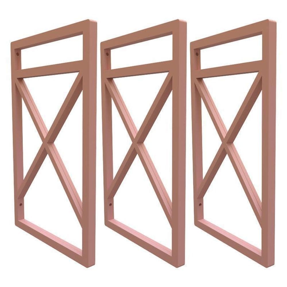 Suporte para prateleira estilo industrial 03 un. rose gold