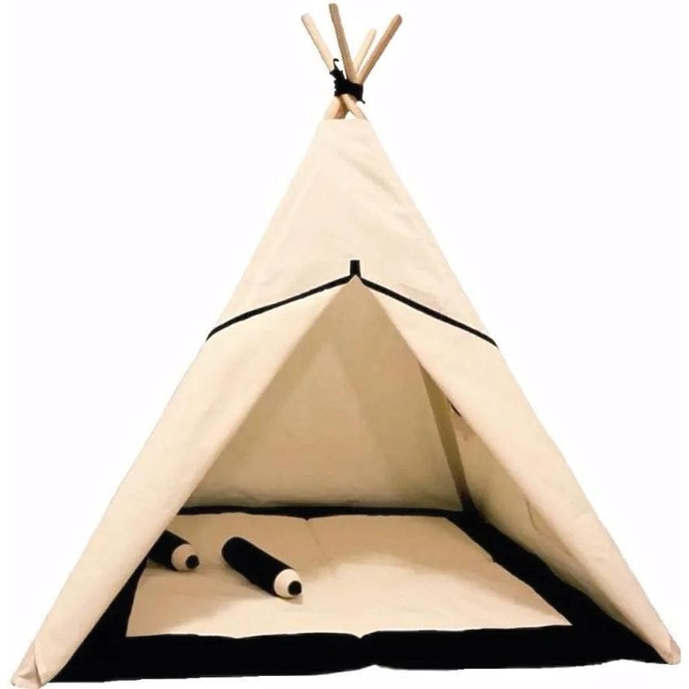 Cabaninha infantil+tapete acolchoado preto 135x110x110cm