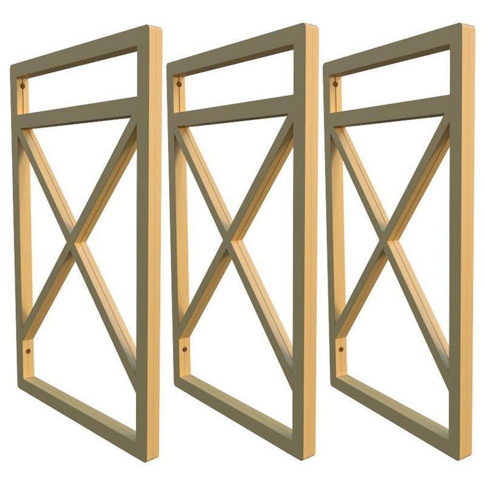 Suporte para prateleira estilo industrial 03 un. dourado