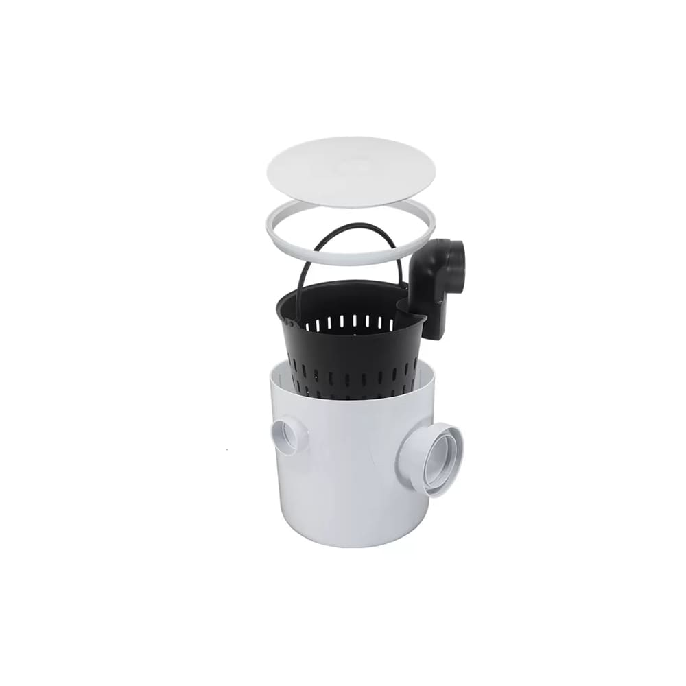 Caixa Sifonada Gordura Com Cesto Reforçada 25 x 25 Herc Redonda 10 Litros
