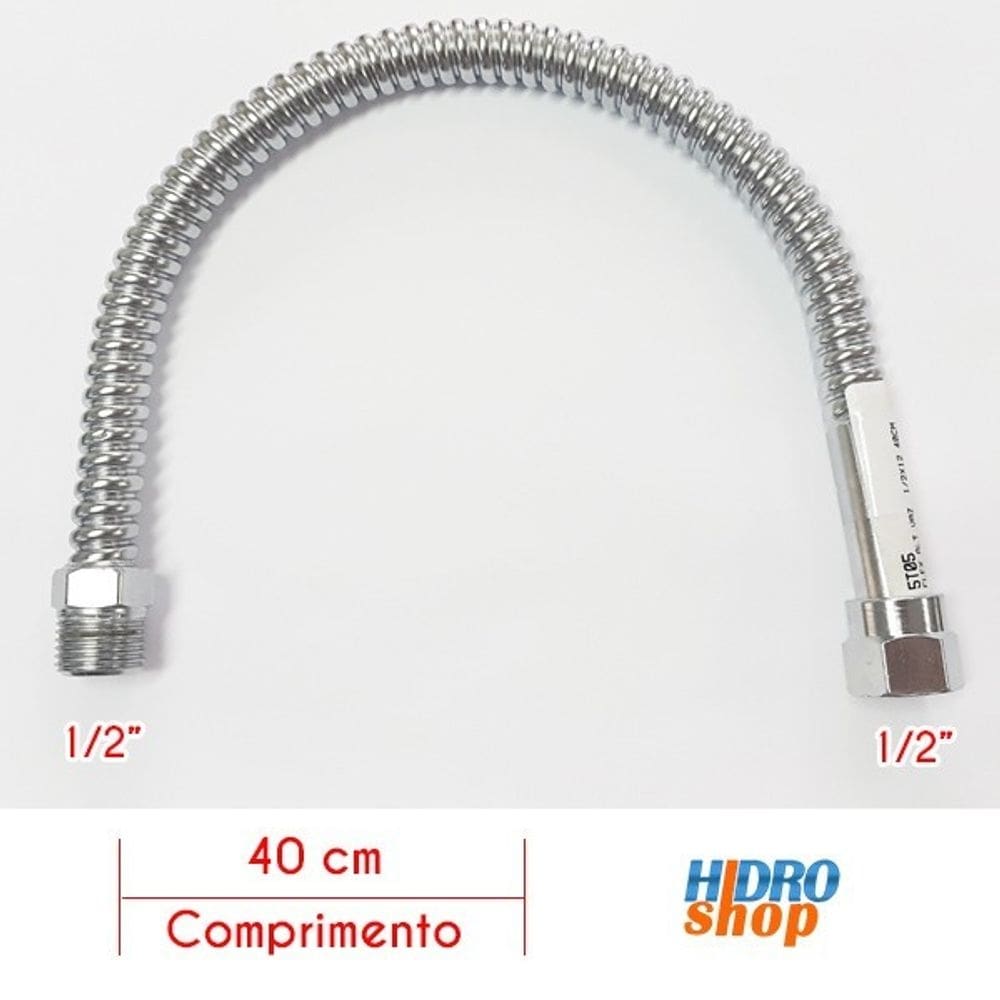 Flexível 400mm Alta Vazão 1/2 Para Aquecedores - FA12400