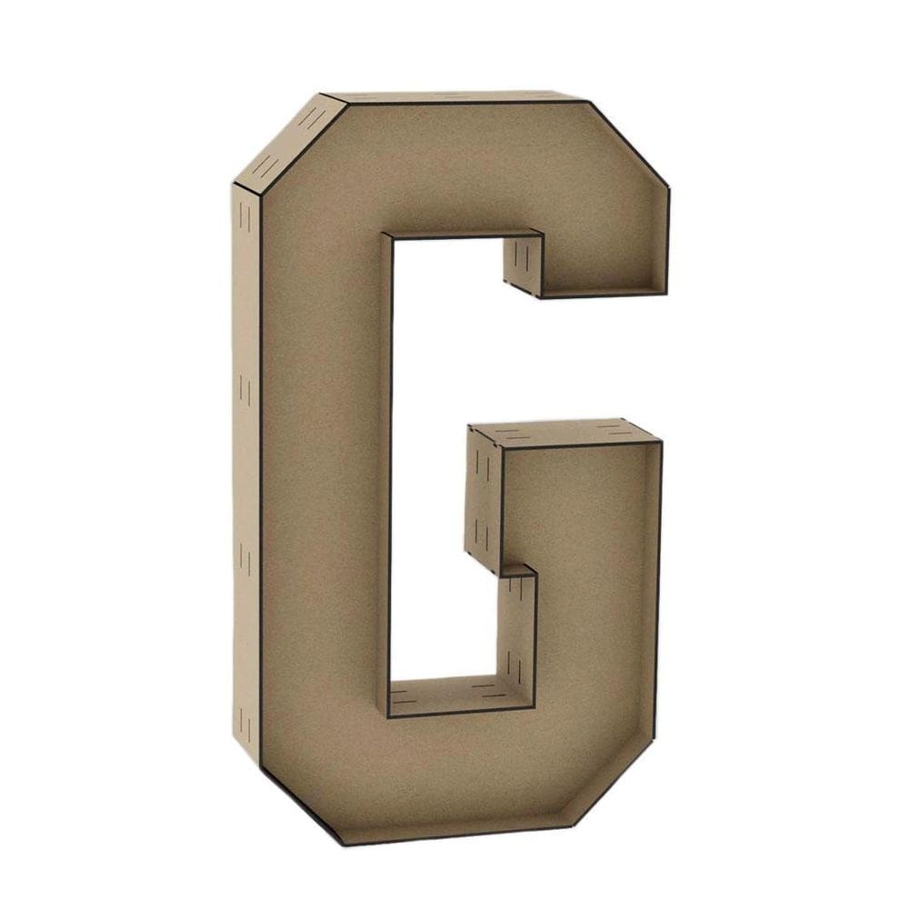 Letra caixa grande g mdf 100cm de altura decoração
