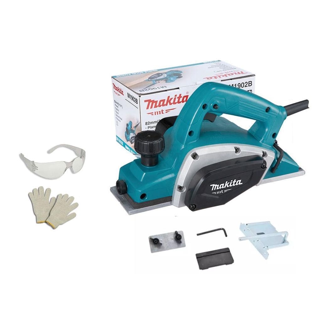 Plaina elétrica manual makita m1902b 82mm 580w + itens 220v