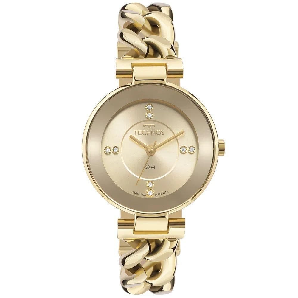 Relógio technos feminino elos fashion dourado 2036mqm/1x
