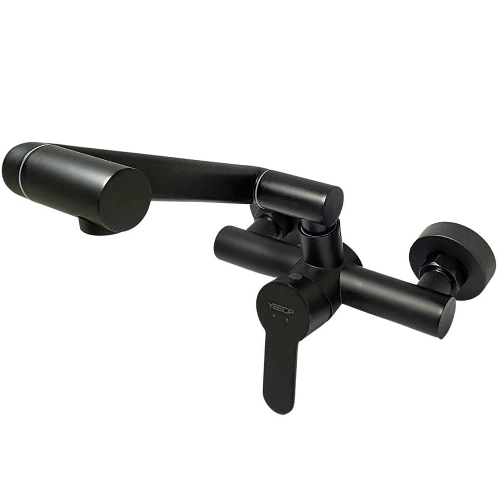 Monocomando Externo Cozinha Preto Fosco Bica Tri-Articulável - CBC008