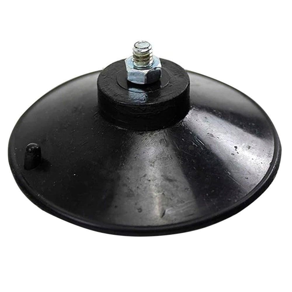 50 Ventosa De 90Mm 9 Cm Em Pvc Preto Com Parafuso E Porca